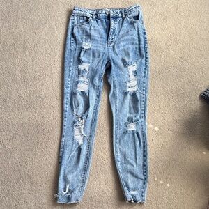 Tinseltown Light Blue Distressed Skinny Jeans